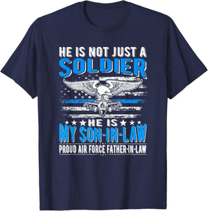 My Son-In-Law Is A Soldier - Proud Air Force Father-In-Law T-Shirt - T-Shirt | Navy
