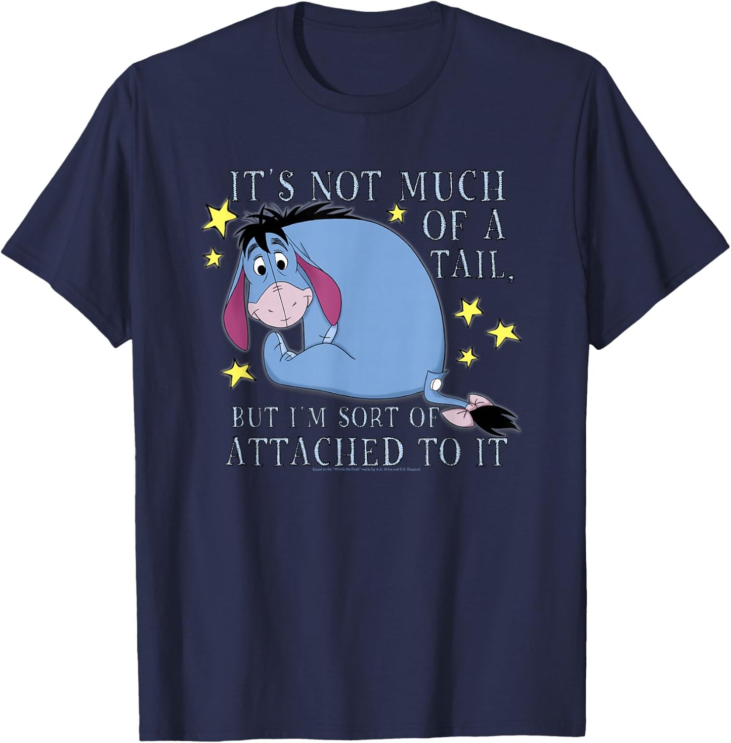 Disney Winnie The Pooh Eeyore Not Much of A Tail V2 Small T-Shirt - T-Shirt | Navy