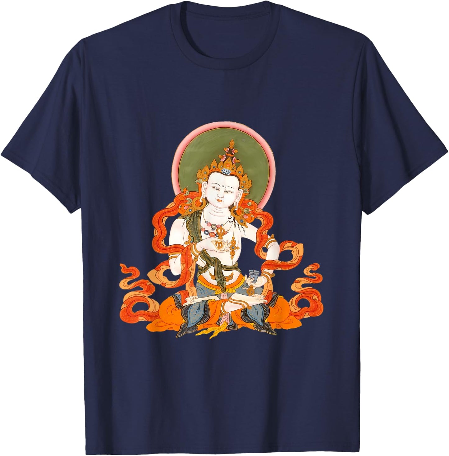 Tibetan Vajrasattva Buddha T-Shirt - T-Shirt | Navy