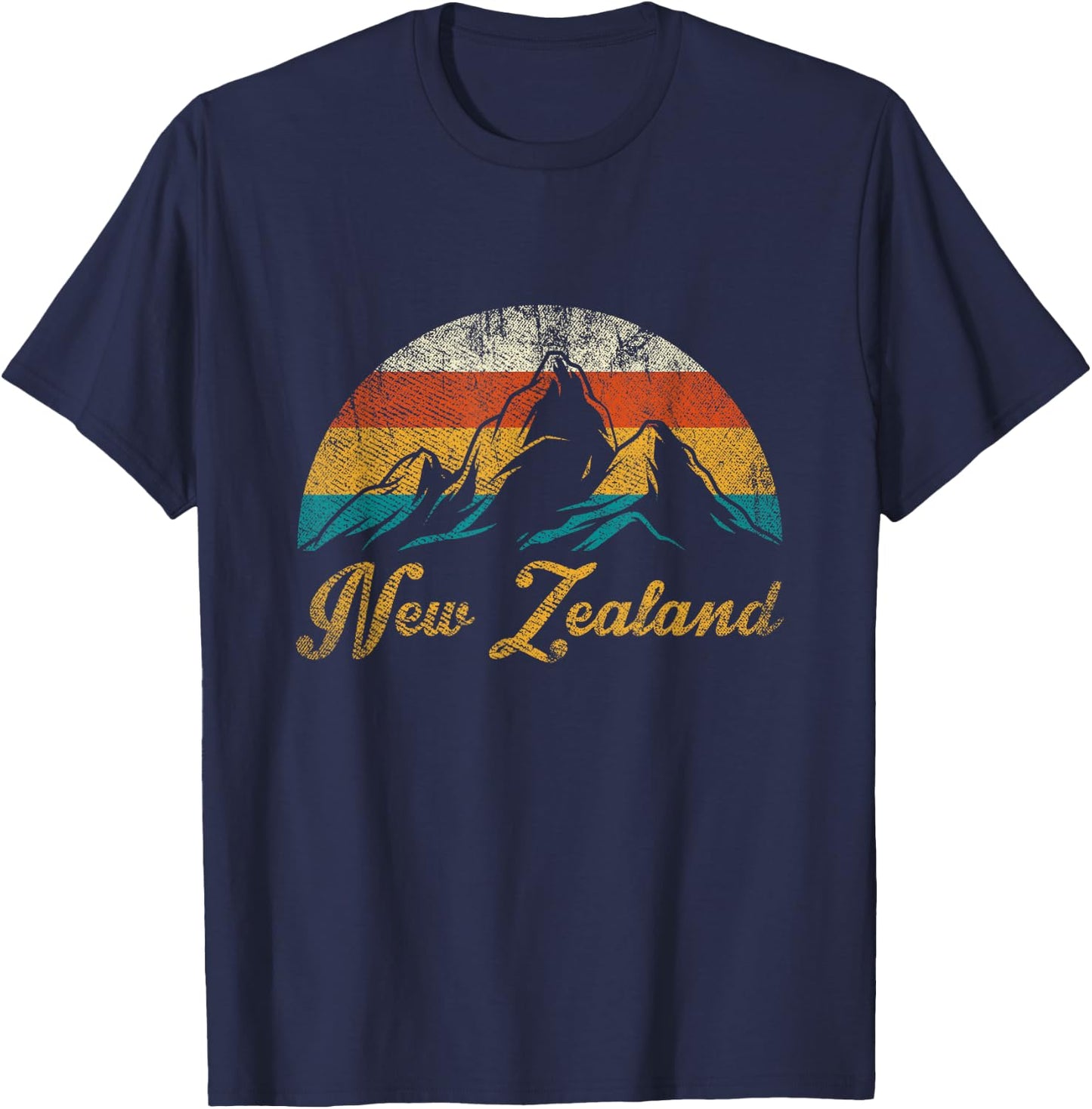 Maori Gifts Wellington New Zealand Retro New Zealand T-Shirt - T-Shirt | Navy