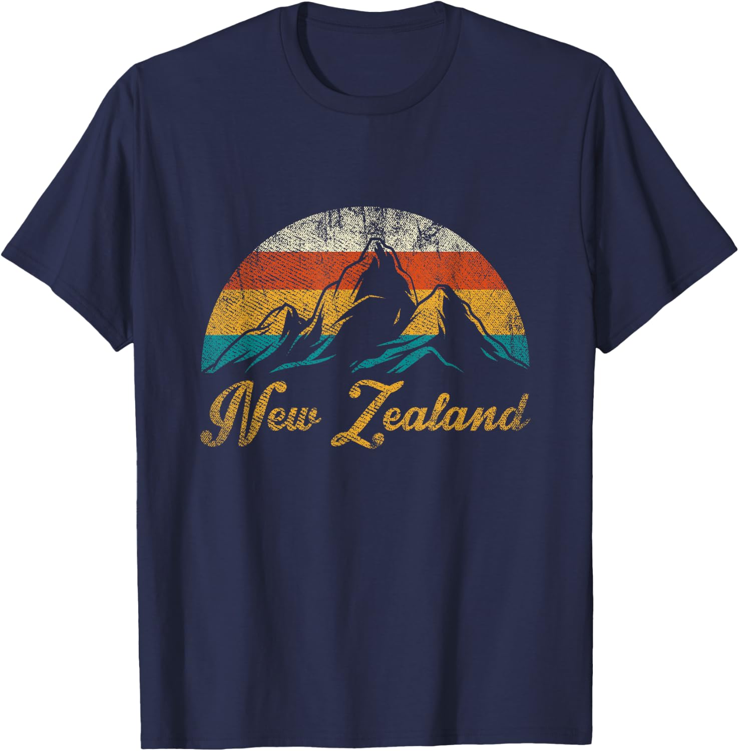 Maori Gifts Wellington New Zealand Retro New Zealand T-Shirt - T-Shirt | Navy