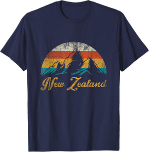 Maori Gifts Wellington New Zealand Retro New Zealand T-Shirt - T-Shirt | Navy