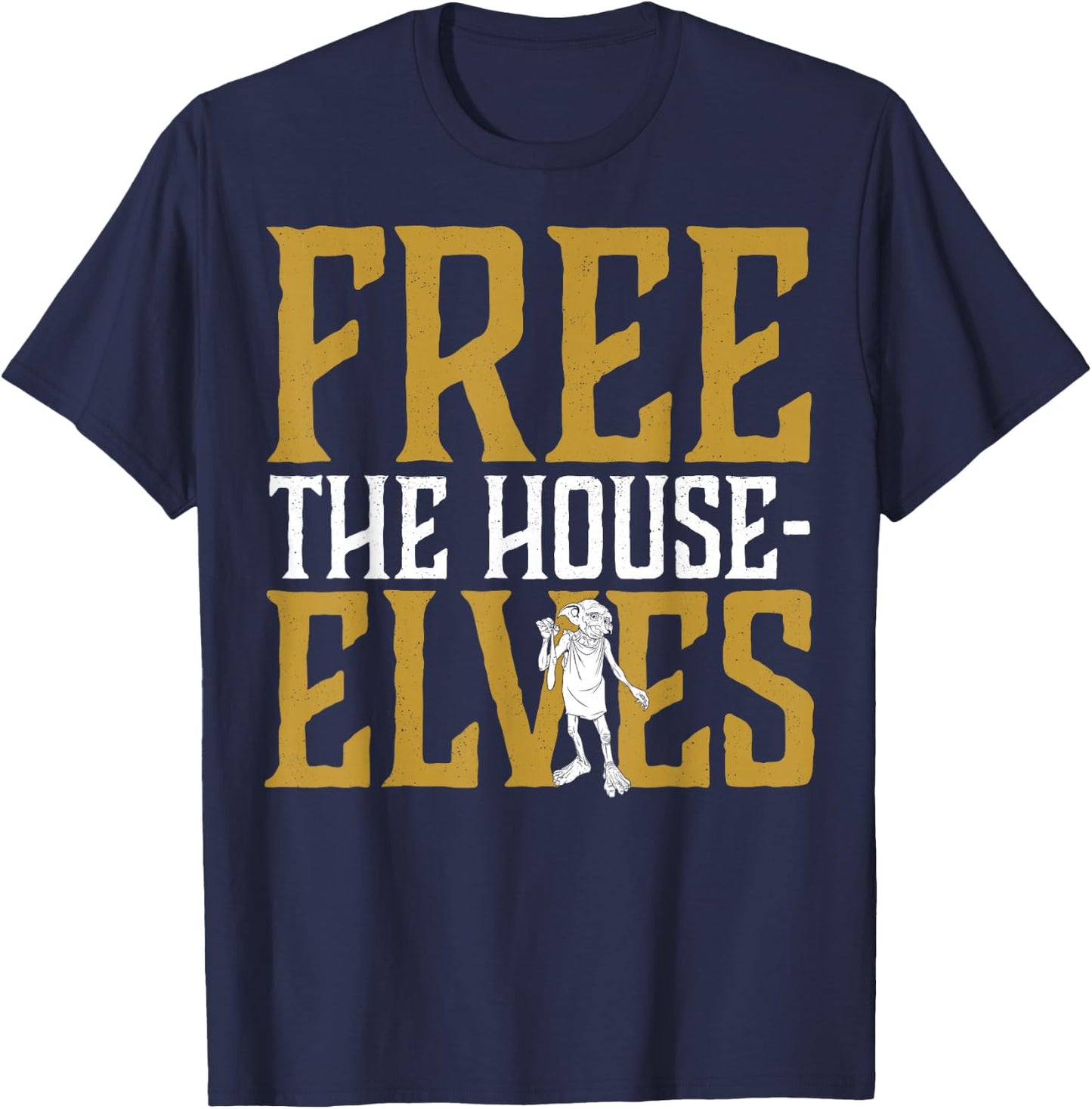 Harry Potter Dobby Free The House-Elves T-Shirt - T-Shirt | Navy