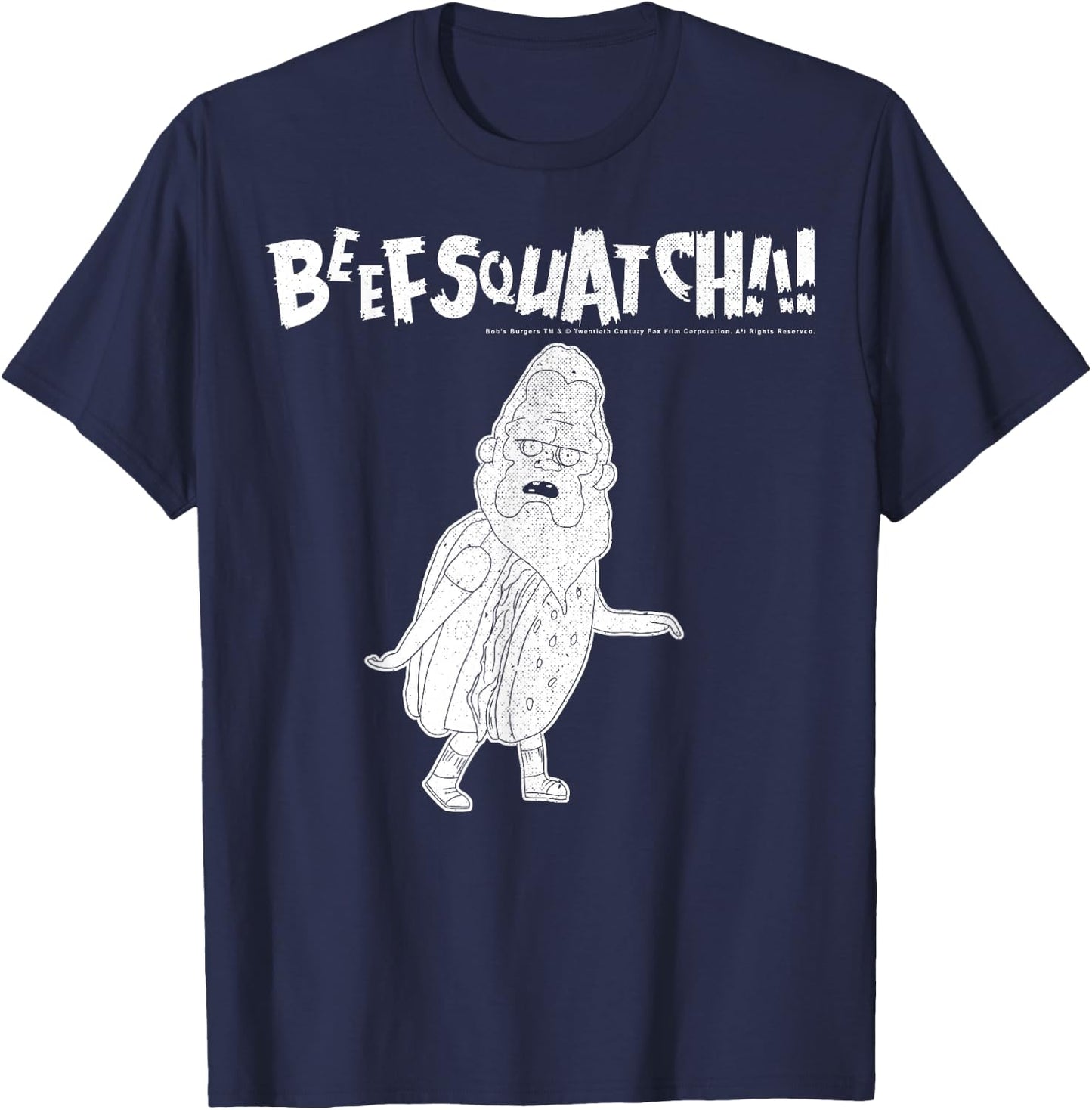 Bob's Burgers Beefsquatch Portrait T-Shirt - T-Shirt | Navy