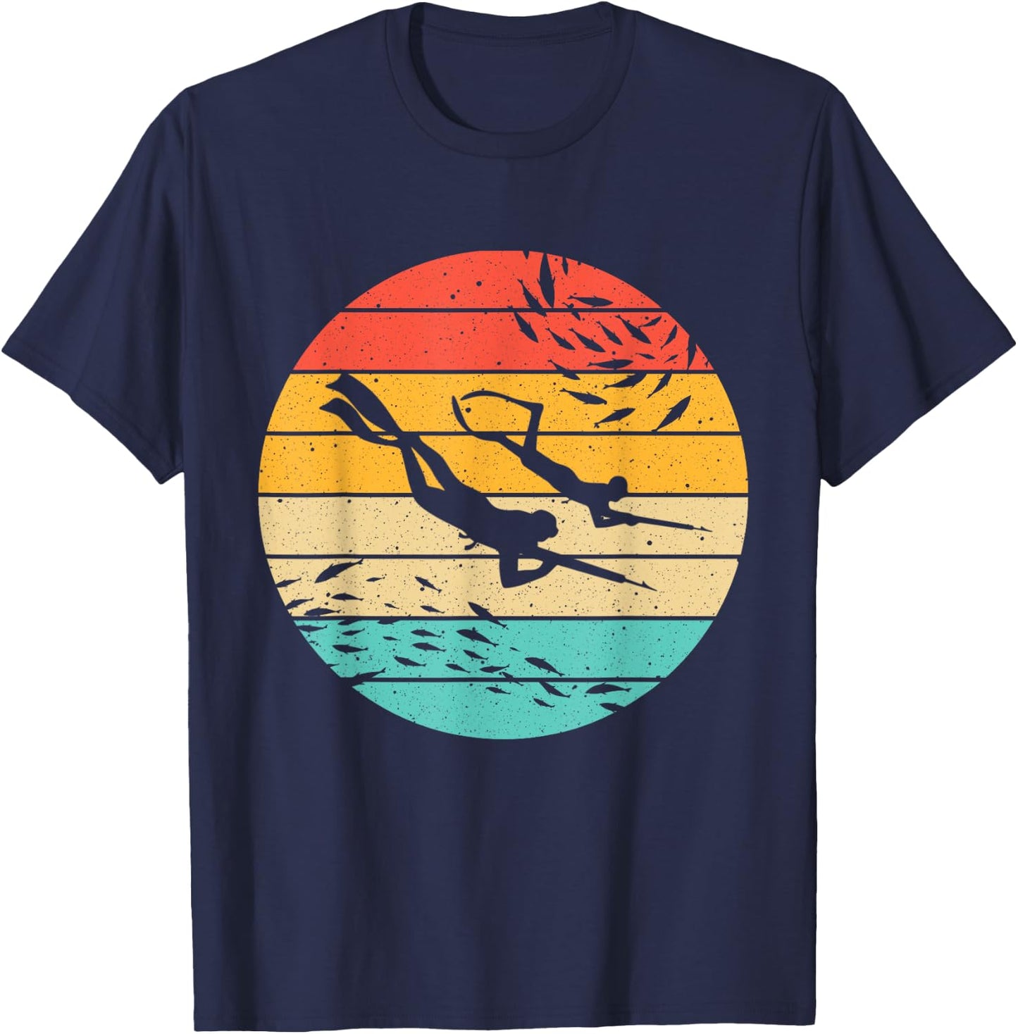 Funny Spearfishing Gift Women Dive Snorkeling Hunter T-Shirt - T-Shirt | Navy
