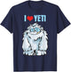 I Heart Yeti - I Love Yeti Men Girls Boys T-Shirt - T-Shirt | Navy