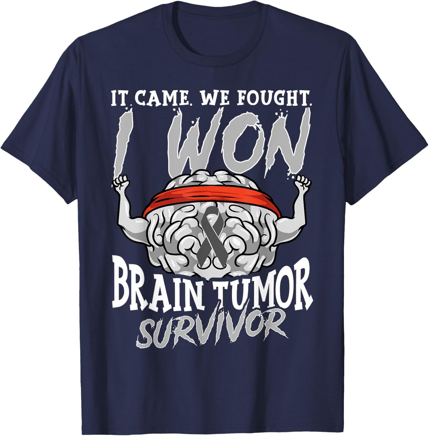 Brain Tumor Survivor Gift Cancer Survivor T-Shirt - T-Shirt | Navy