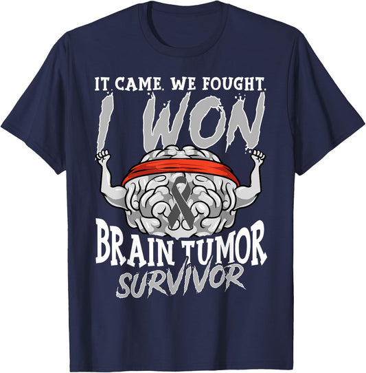 Brain Tumor Survivor Gift Cancer Survivor T-Shirt - T-Shirt | Navy