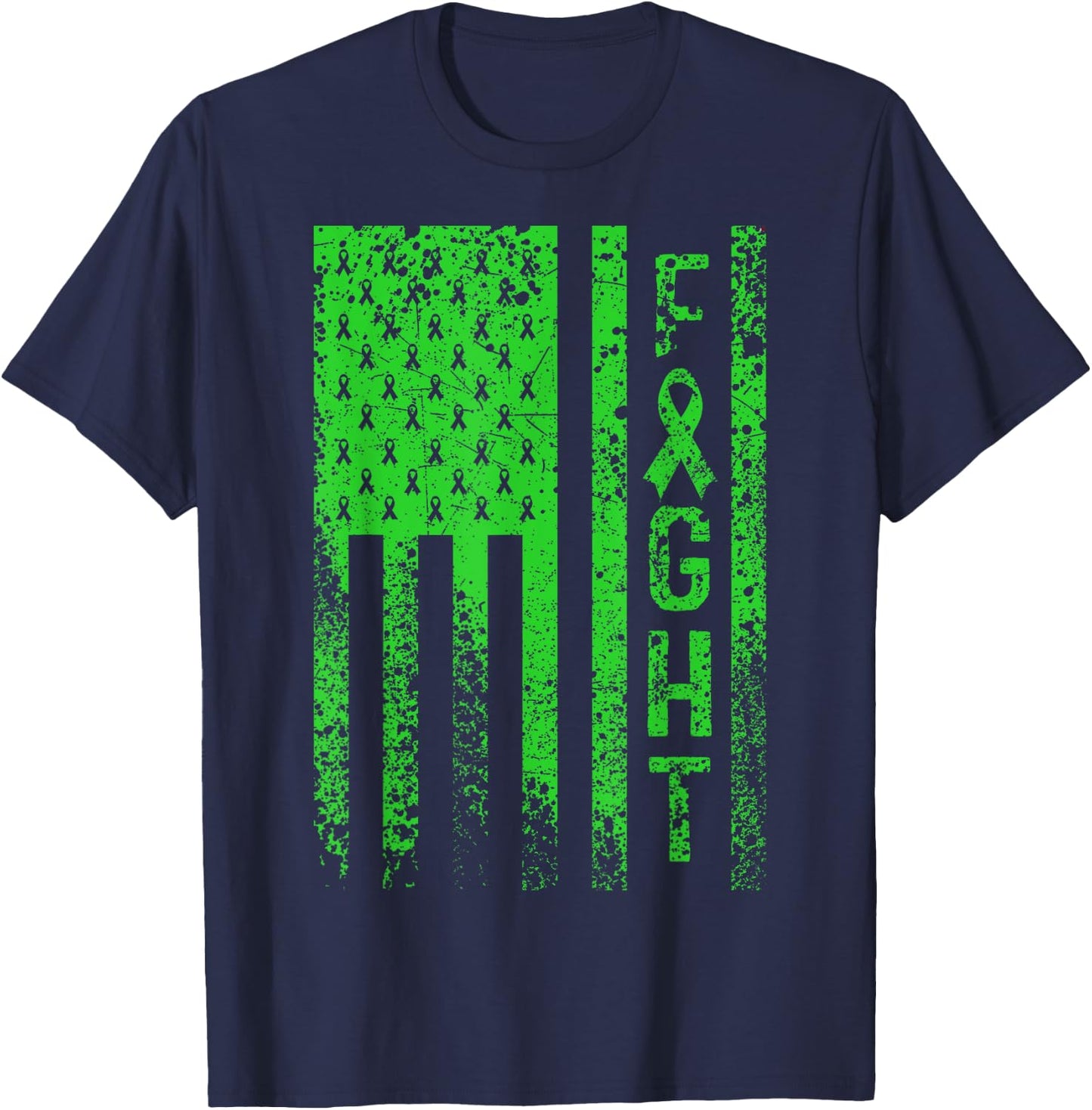 Fight Liver Disease Awareness T-Shirt - T-Shirt | Navy