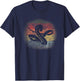 Snake Silhouette Retro 70s 80s Viper Phyton Animal Reptile T-Shirt - T-Shirt | Navy