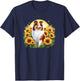 Girls Kids Owner Cute Flowers Shetland Sheepdog Lover T-Shirt - T-Shirt | Navy