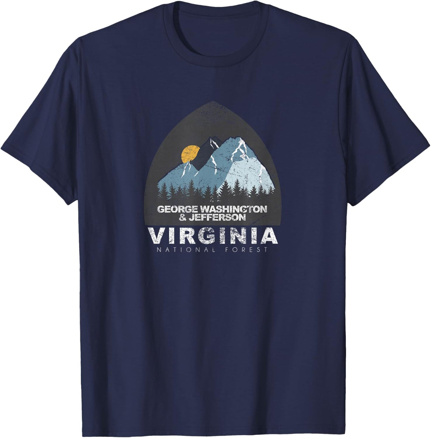 George Washington and Jefferson National Forests T-Shirt - T-Shirt | Navy
