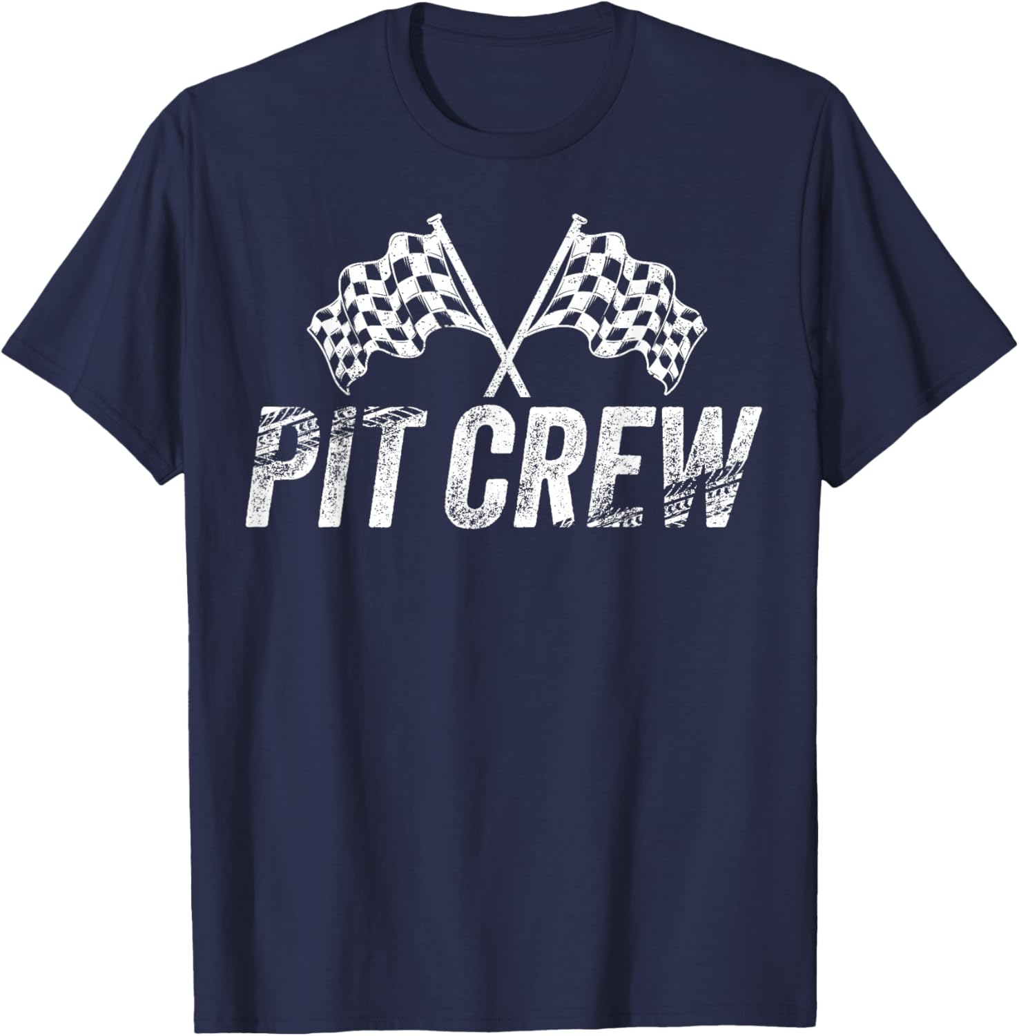 Pit Crew Birthday Family Matching Race Car Racing T-Shirt - T-Shirt | Navy