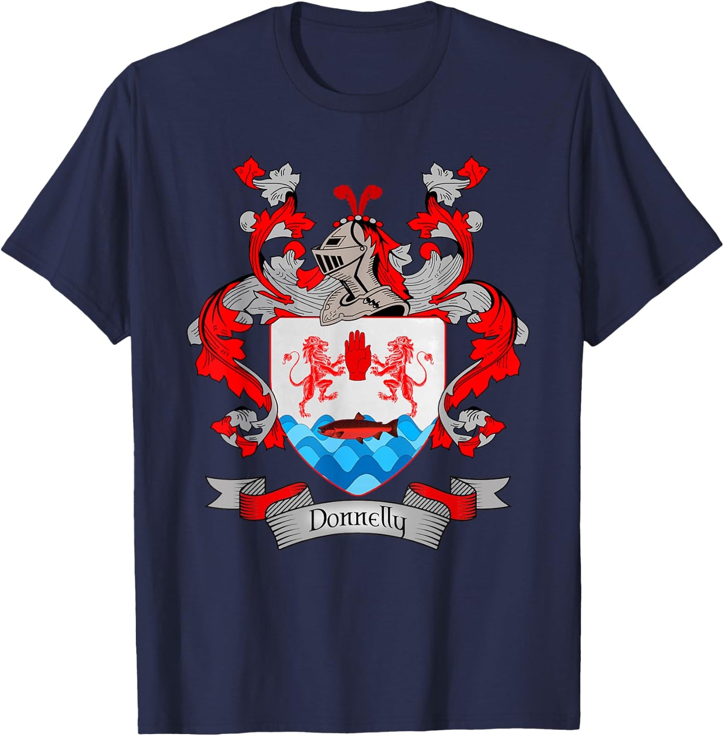 Donnelly Coat of Arms | Donnelly Surname Family Crest T-Shirt - T-Shirt | Navy