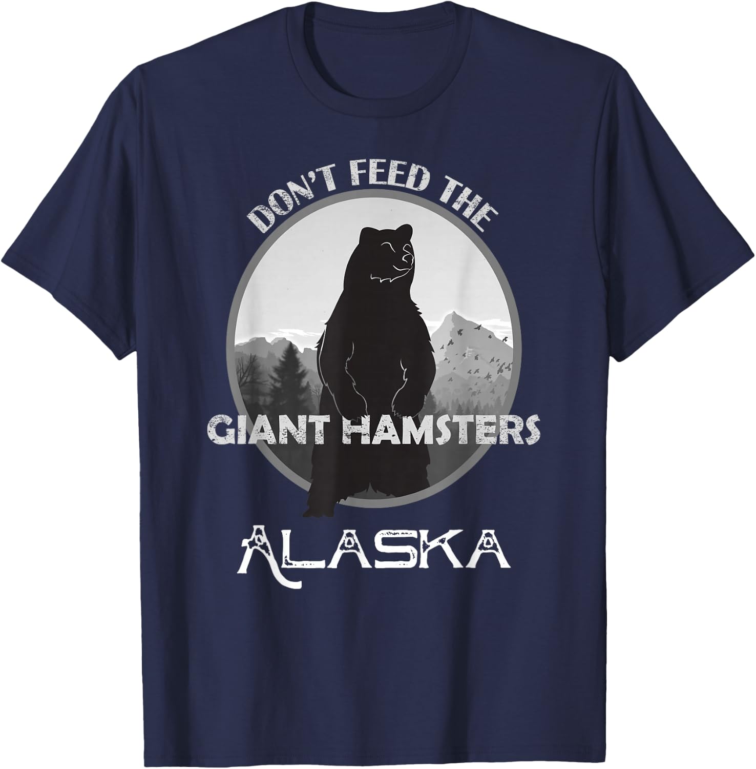 Funny Alaska Grizzly Bear Gift Kodiak Grizzlies Souvenir T-Shirt - T-Shirt | Navy