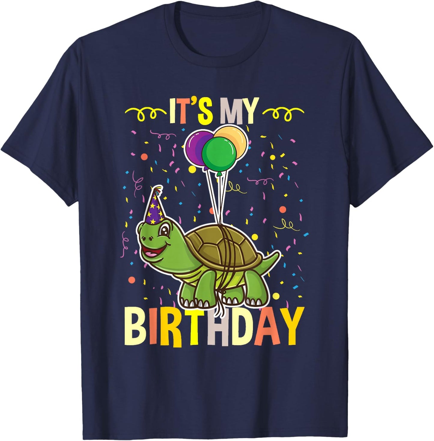 Its My Birthday Turtle T-Shirt - T-Shirt | Navy