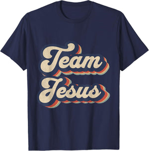 Team Jesus Retro Religious Christian Design T-Shirt - T-Shirt | Navy