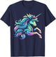 Mythical Unicorn Magical Fantasy Vibrant Colors Enchanted T-Shirt - T-Shirt | Navy