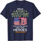 Proud Army Mom I Raised My Heroes Camouflage Graphics Army Small T-Shirt - T-Shirt | Navy