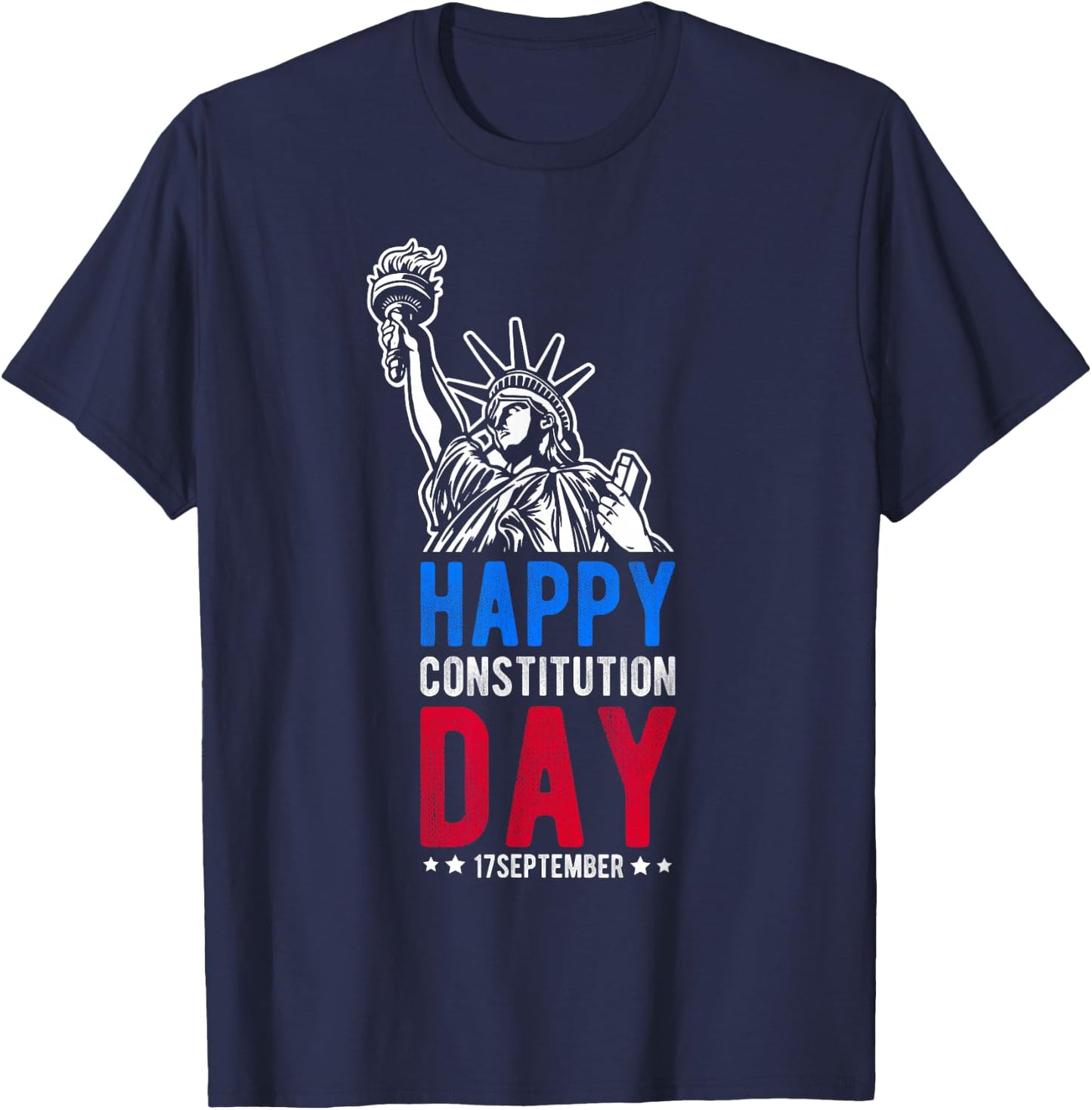 HAPPY Constitution Day 17SEPTEMBER Constitution Day US Flag T-Shirt - T-Shirt | Navy