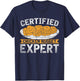 Certified Chicken Nugget Expert Funny Chicken Nugget T-Shirt - T-Shirt | Navy