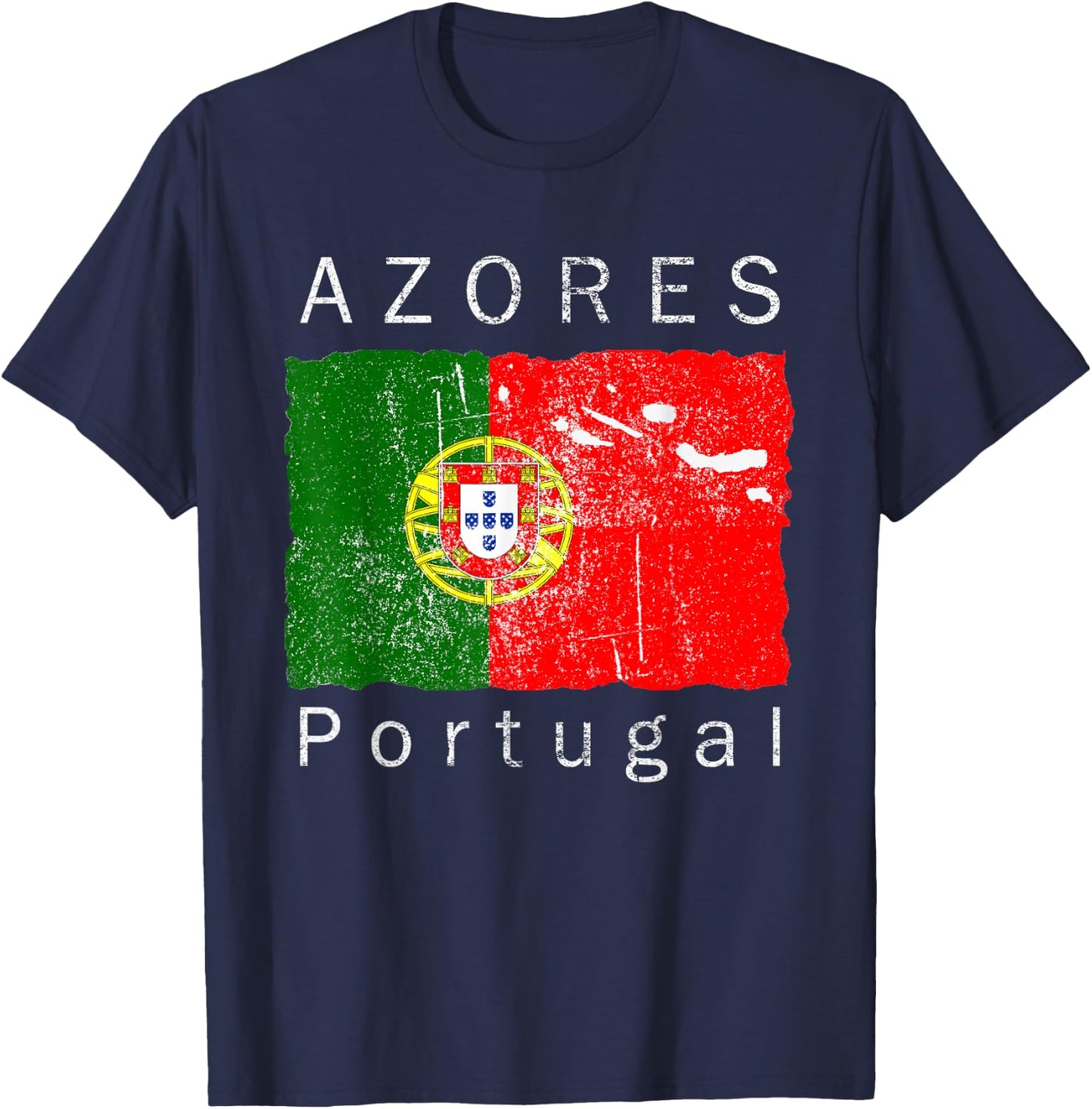 Azores Islands Portuguese Flag T Shirt I Love Portugal T-Shirt - T-Shirt | Navy