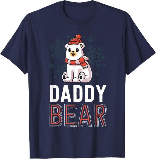 Daddy Bear Family Christmas Shirts Polar Bear Holiday Xmas T-Shirt - T-Shirt | Navy
