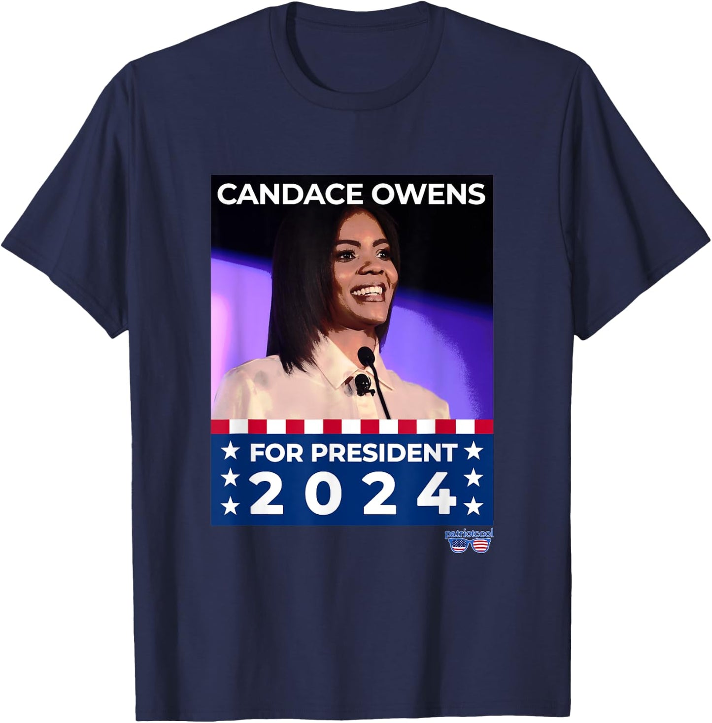 Candace Owens For President Patriotic Slogan Women Men T-Shirt - T-Shirt | Navy