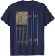Fishing American Flag Gift Fisherman USA Flag Fishing T-Shirt - T-Shirt | Navy