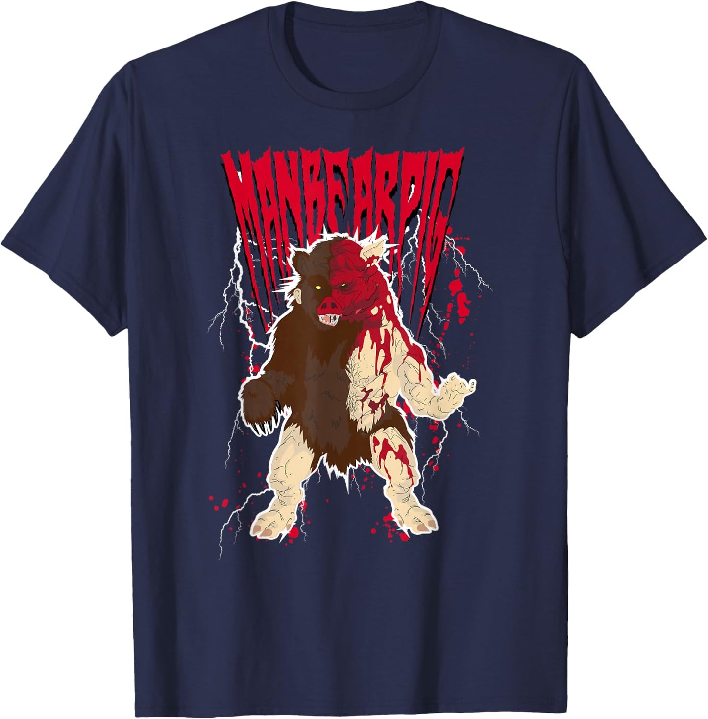 South Park Manbearpig T-Shirt - T-Shirt | Navy