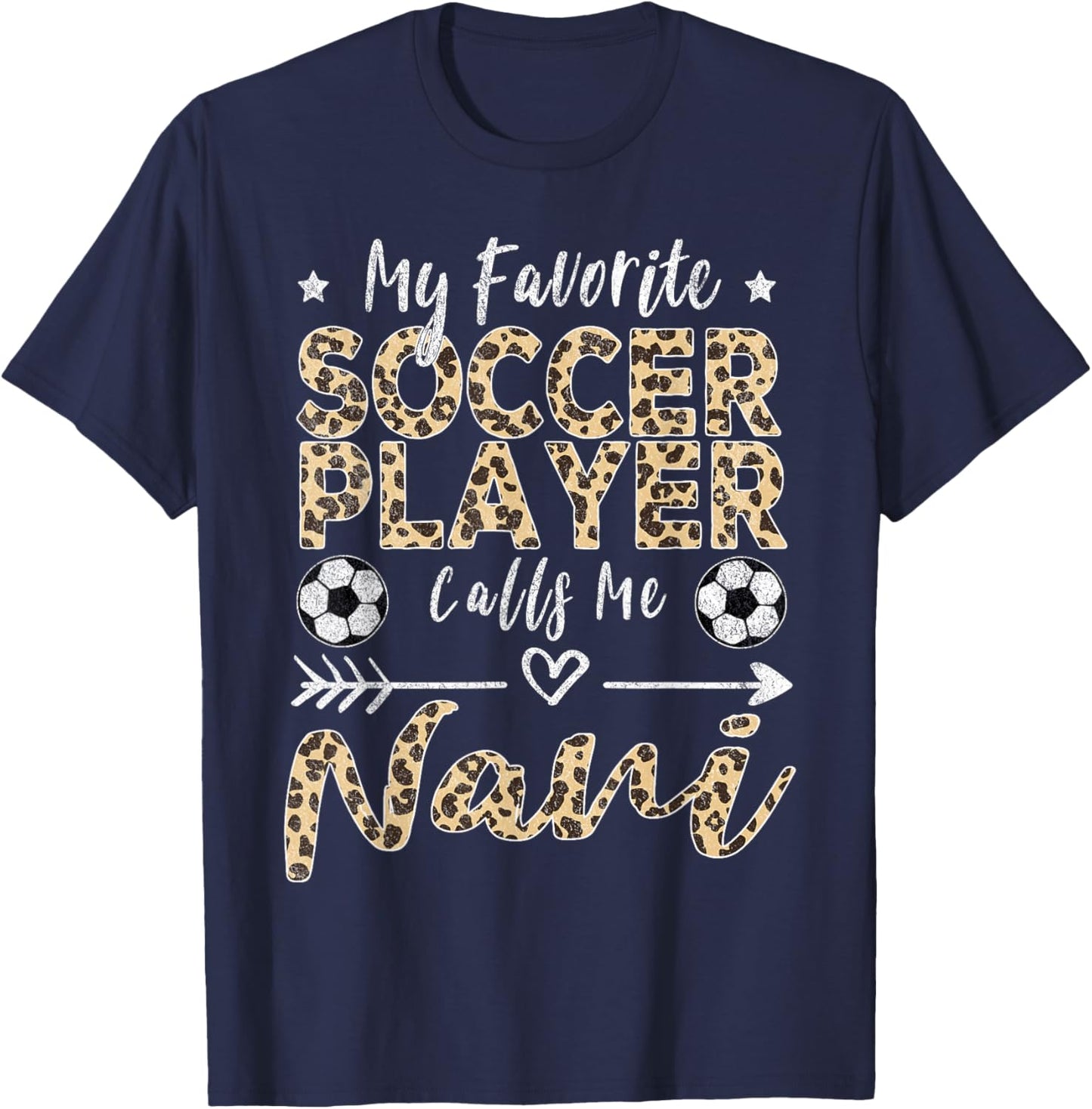My Favorite Soccer Player Calls Me Nani Indian Grandma T-Shirt - T-Shirt | Navy