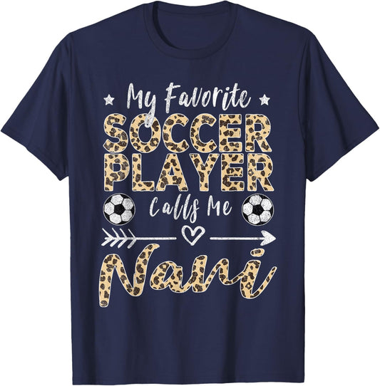 My Favorite Soccer Player Calls Me Nani Indian Grandma T-Shirt - T-Shirt | Navy