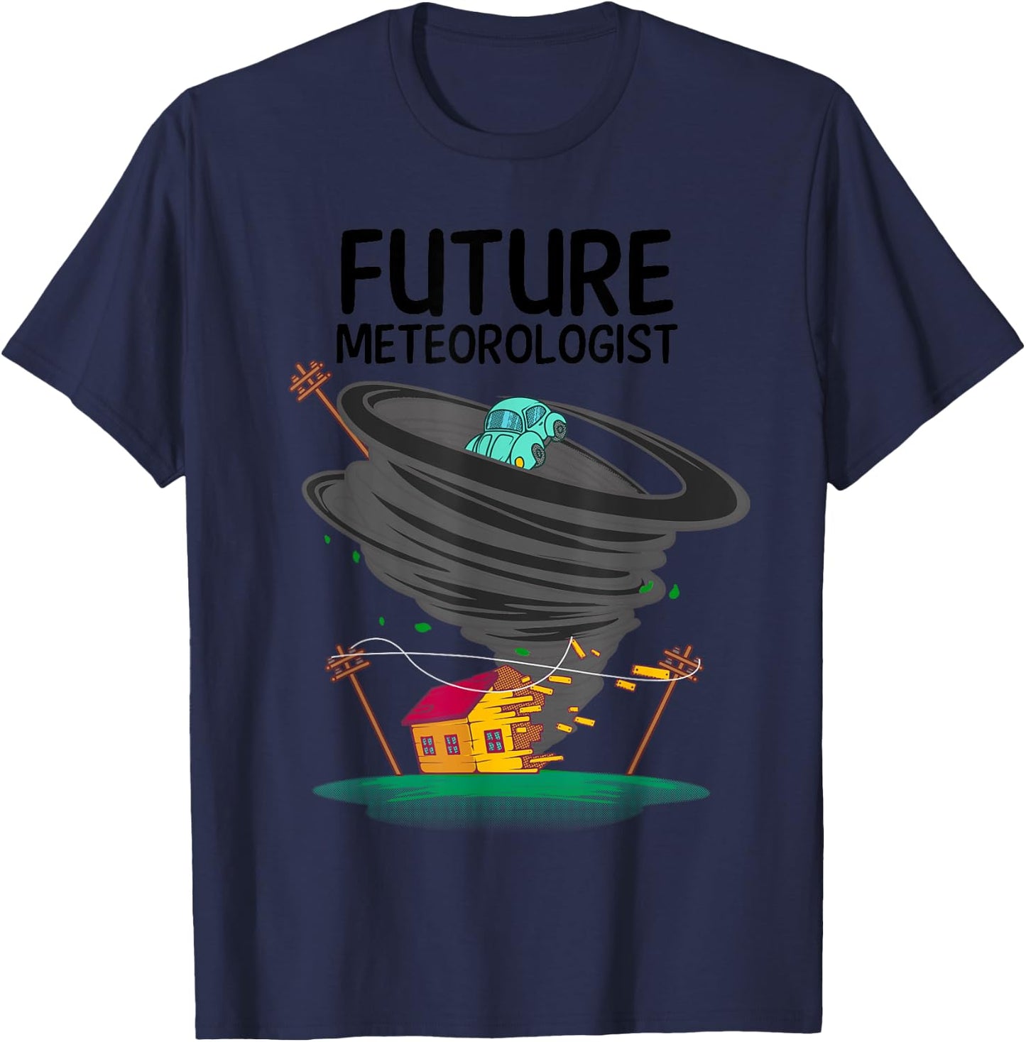Funny Future Meteorologist Gift Kids Cool Meteorology T-Shirt - T-Shirt | Navy