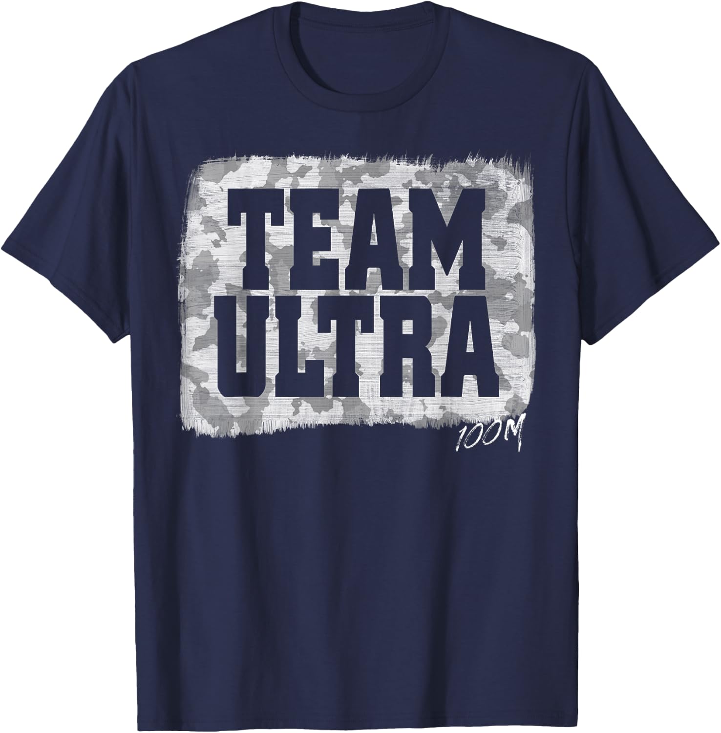 Team Ultra 100M Run Ultra Marathon Hill Runner Trail Running T-Shirt - T-Shirt | Navy
