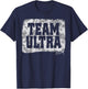 Team Ultra 100M Run Ultra Marathon Hill Runner Trail Running T-Shirt - T-Shirt | Navy