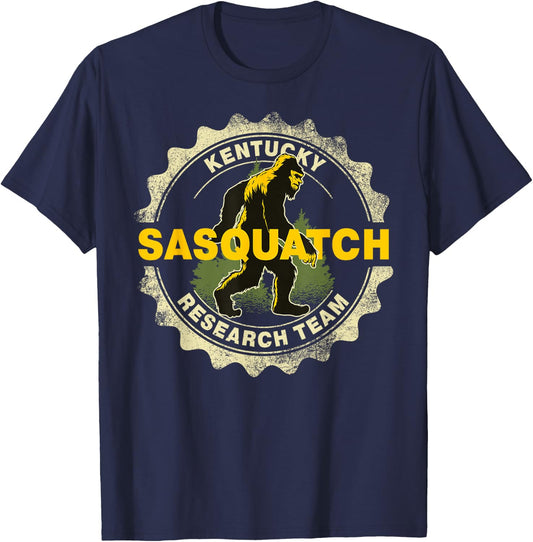 Kentucky Sasquatch Research Team Bigfoot Believer Fan T-Shirt - T-Shirt | Navy
