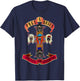 Pugs & Roses Funny Classic Rock And Roll Lover Pug Owner T-Shirt - T-Shirt | Navy