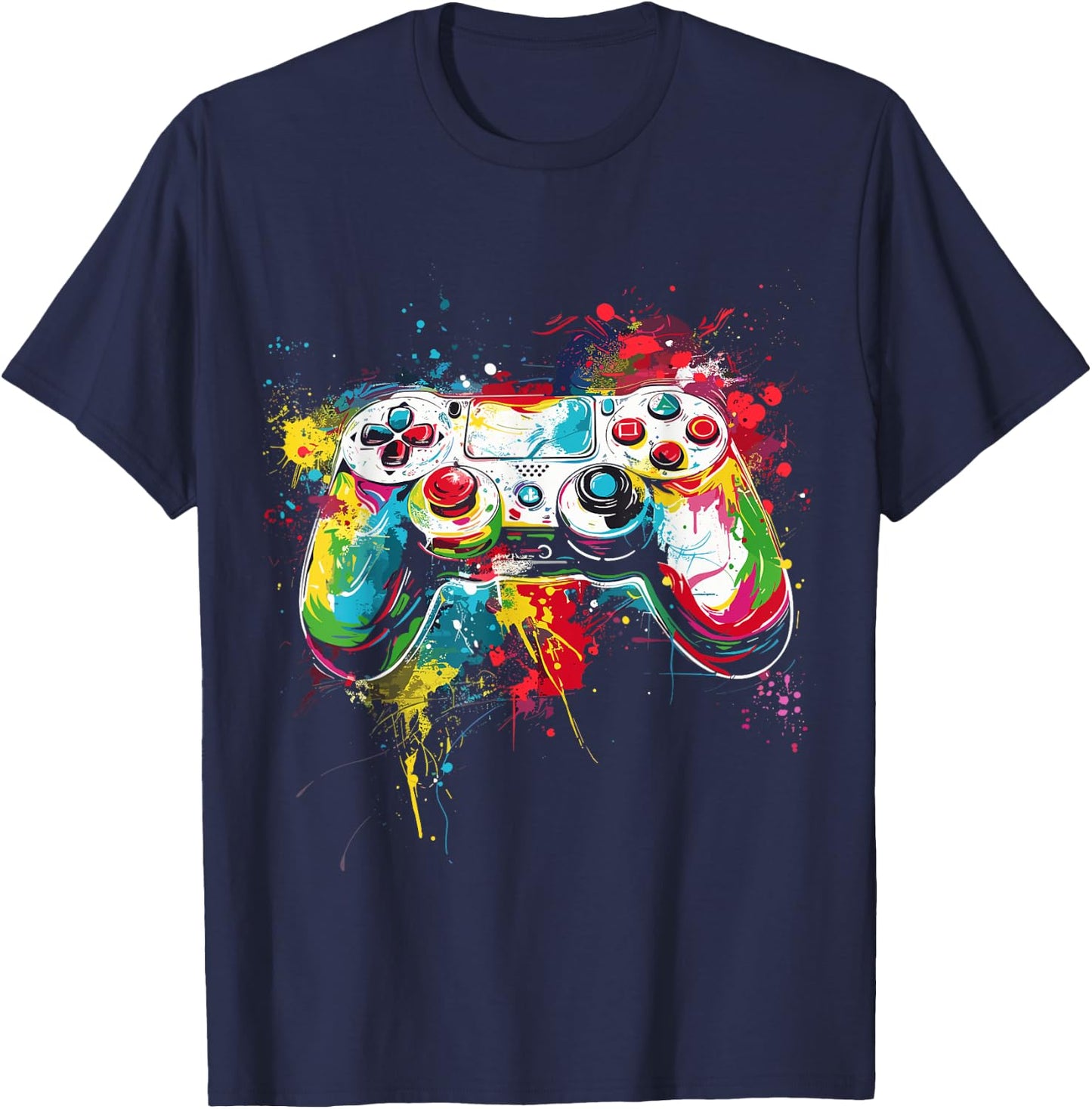Control All The Things Video Game Controller Gamer Boys Men T-Shirt - T-Shirt | Navy