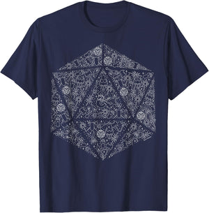 Dungeons & Dragons Celestial D20 T-Shirt - T-Shirt | Navy