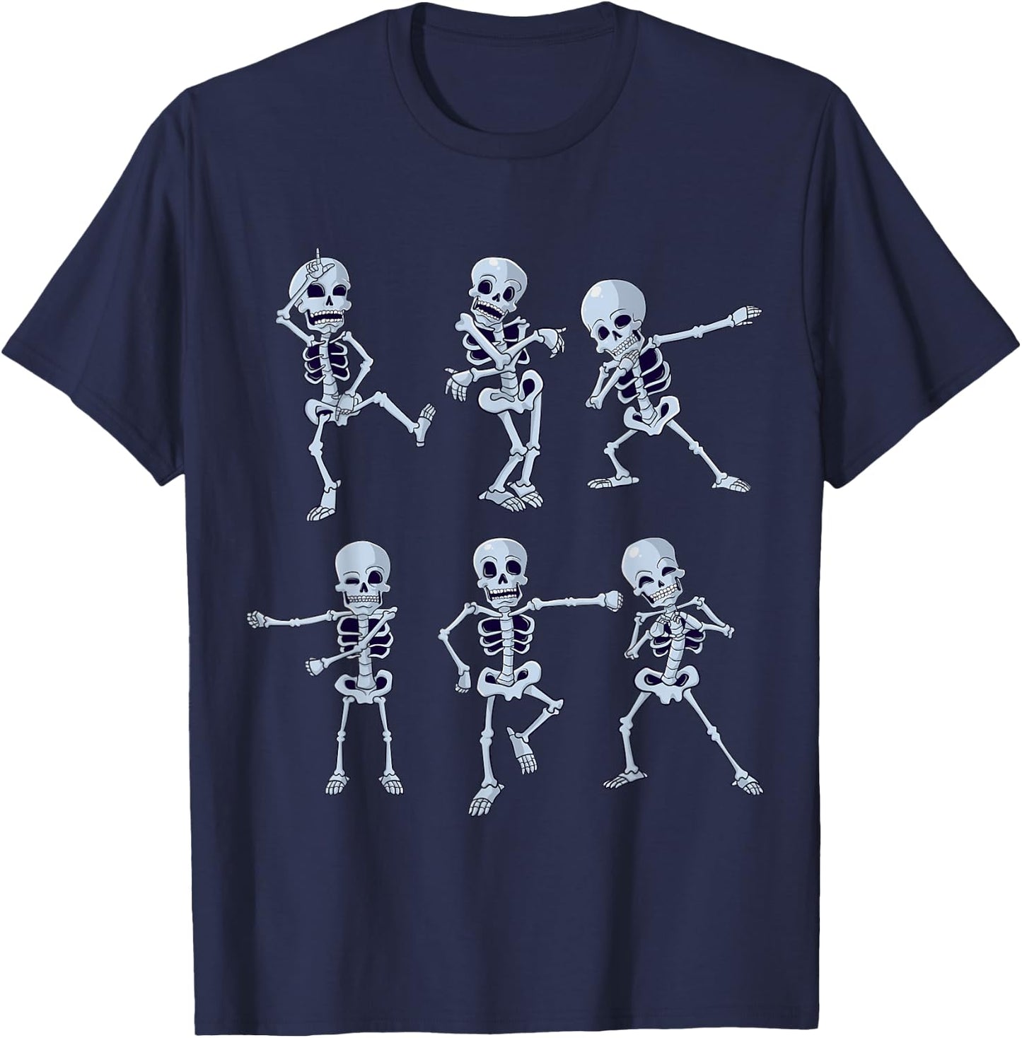 Dancing Skeletons Dabbing Skeleton Dab Boys Girls Halloween T-Shirt - T-Shirt | Navy