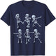 Dancing Skeletons Dabbing Skeleton Dab Boys Girls Halloween T-Shirt - T-Shirt | Navy