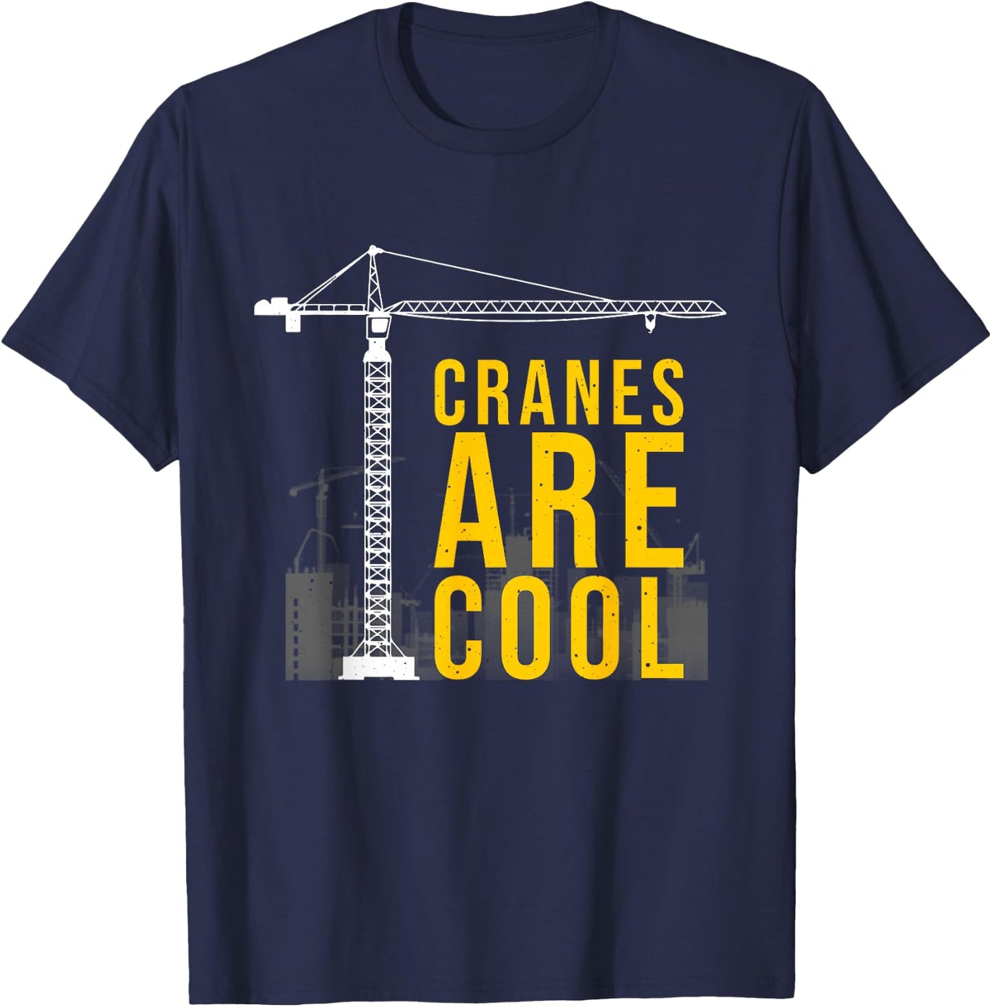 Funny Crane Operator Gift Construction Tower Crane Kids Boys T-Shirt - T-Shirt | Navy