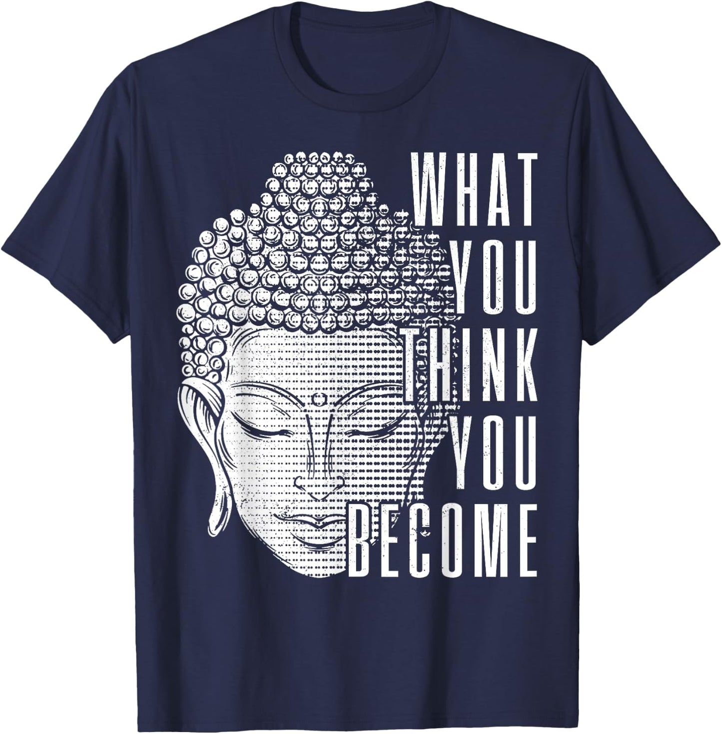 Buddha Spiritual Saying Buddhism Yoga Gift T-Shirt - T-Shirt | Navy