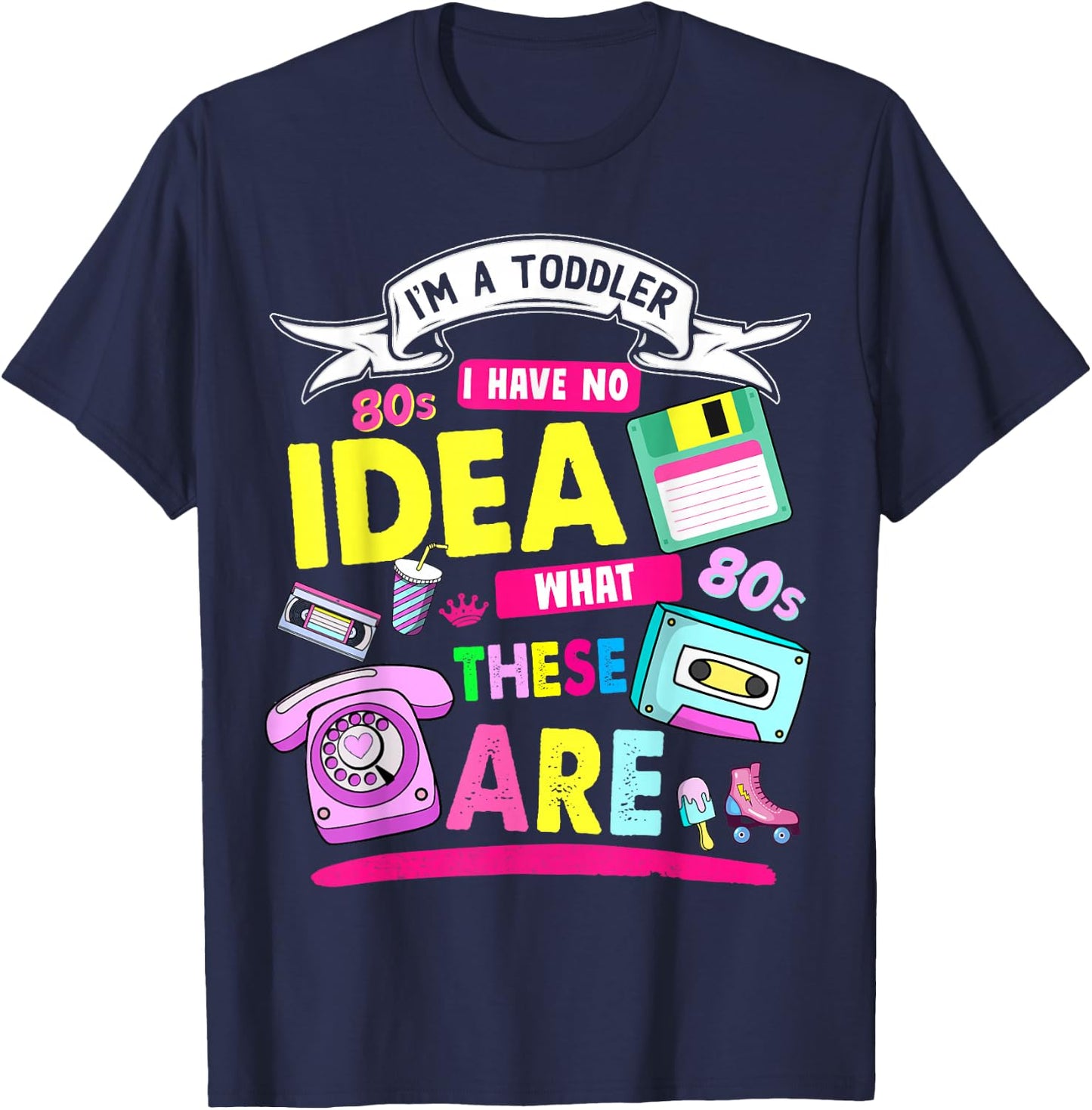 80s Outfit Ideas for Toddlers & 80s Theme Kids 80s Nostalgia T-Shirt - T-Shirt | Navy