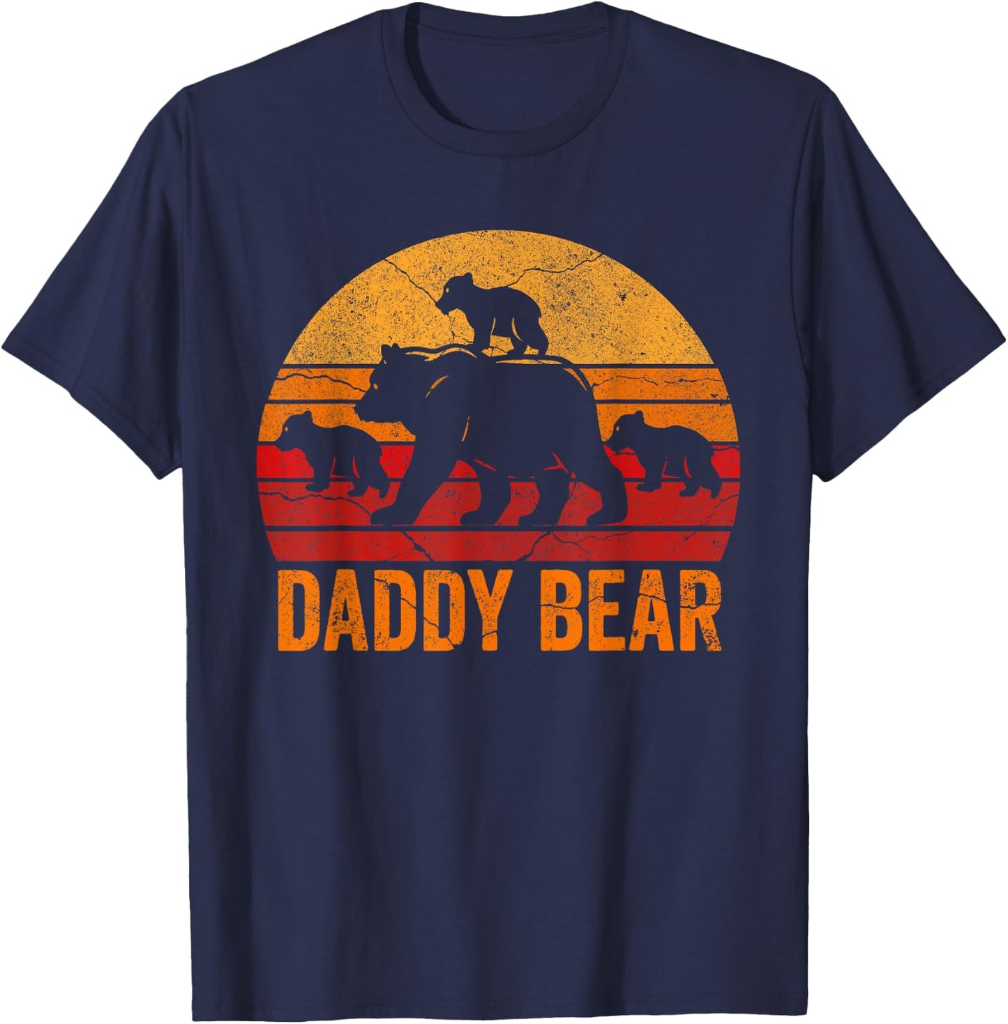 Daddy Bear 3 Kids Daddy Bear 3 Cubs Shirt Dad 3 Kids T-Shirt - T-Shirt | Navy