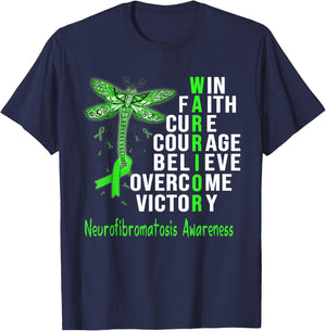 Neurofibromatosis Warrior Neurofibromatosis Awareness T-Shirt - T-Shirt | Navy