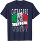 Catanzaro Italy Flag Italia GPS Coordinates Of Catanzaro T-Shirt - T-Shirt | Navy