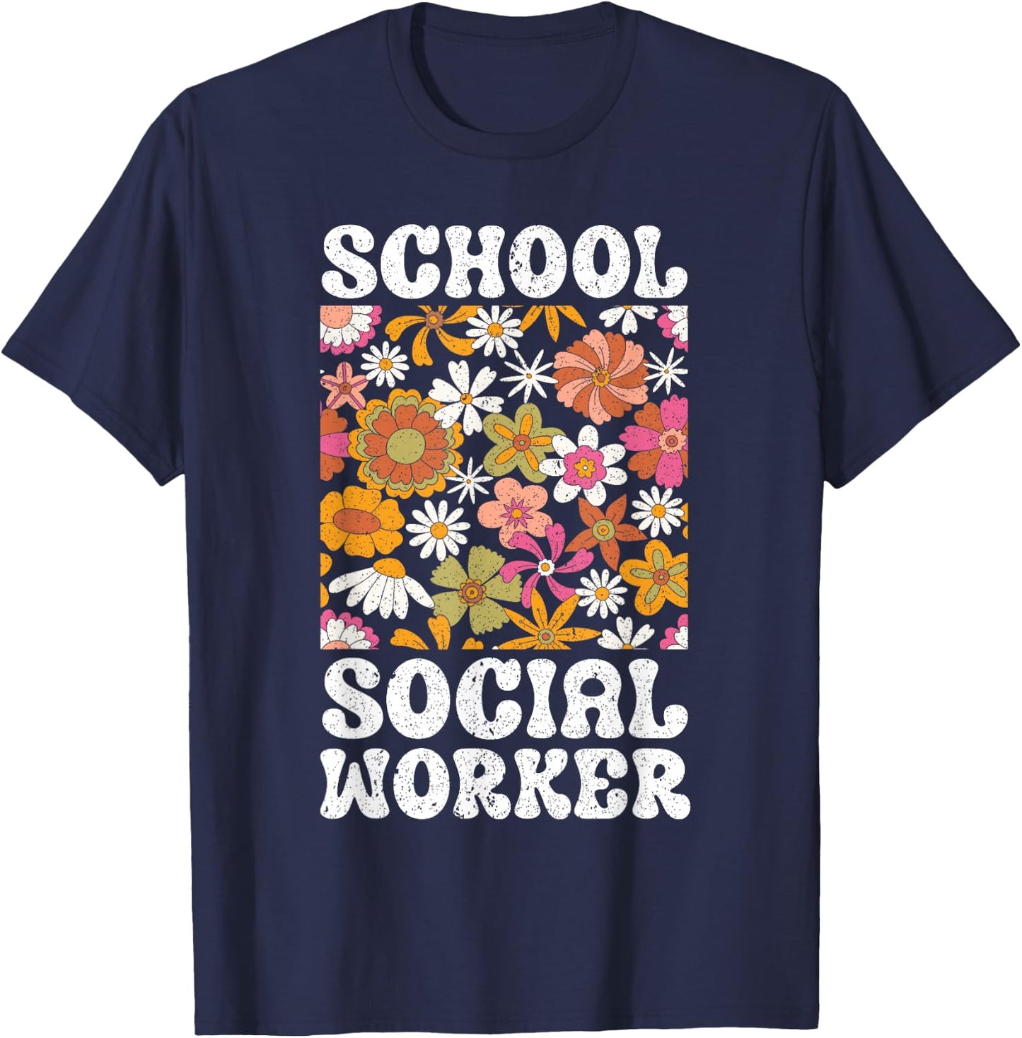 School Social Worker Social Work Month T-Shirt - T-Shirt | Navy