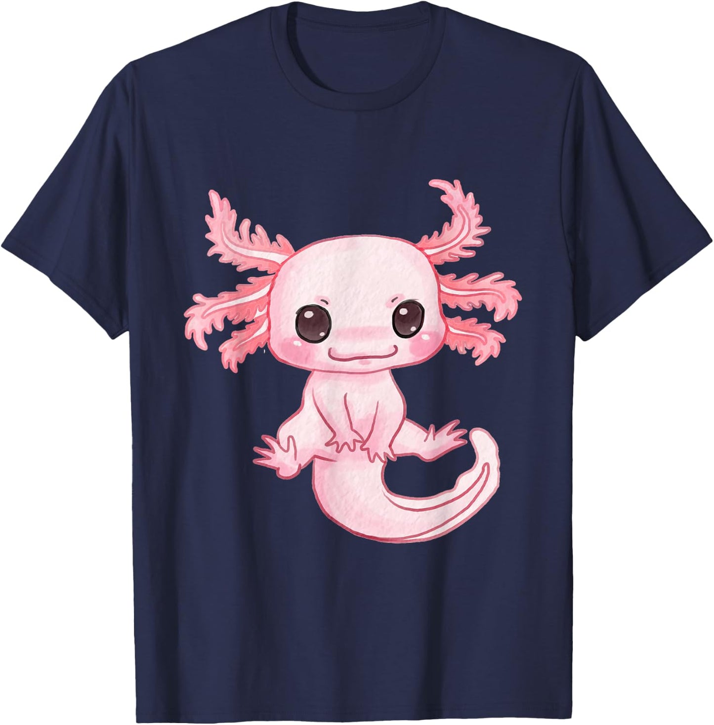 Axolotl Cute Baby Design - Magically Cute Animal T-Shirt - T-Shirt | Navy