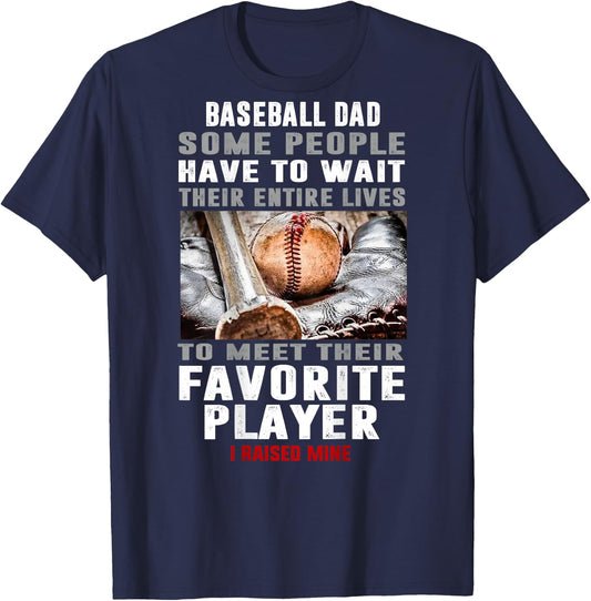 Baseball Dad I Raised Mine T-Shirt - T-Shirt | Navy